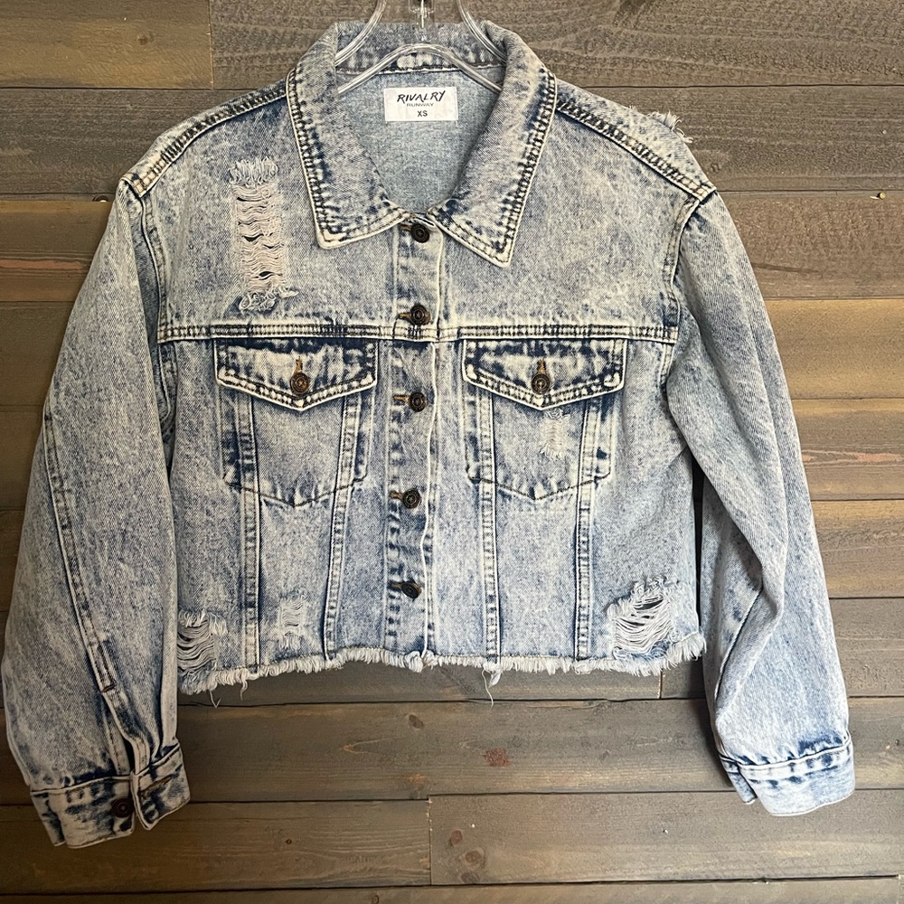Rivalry Runway Yee Haw Distressed Denim Jacket - Picture 2 of 6